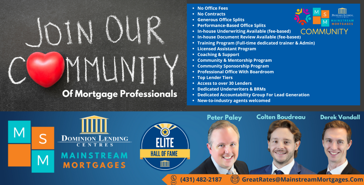JOIN OUR COMMUNITY OF MORTGAGE PROFESSIONALS banner