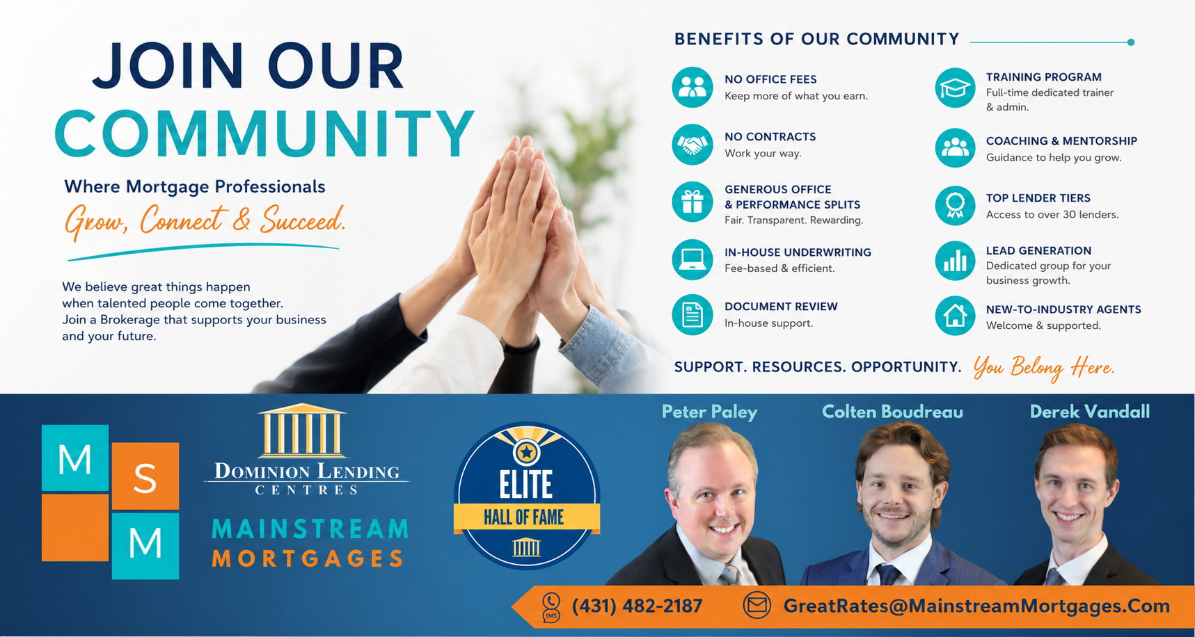 JOIN OUR COMMUNITY OF MORTGAGE PROFESSIONALS banner